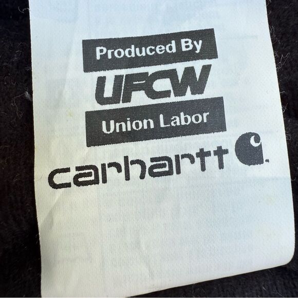 Vintage Carhartt J140 BRN Hooded Active Jacket Quilted Men’s size XXL 2XL Wheat - Picture 10 of 12